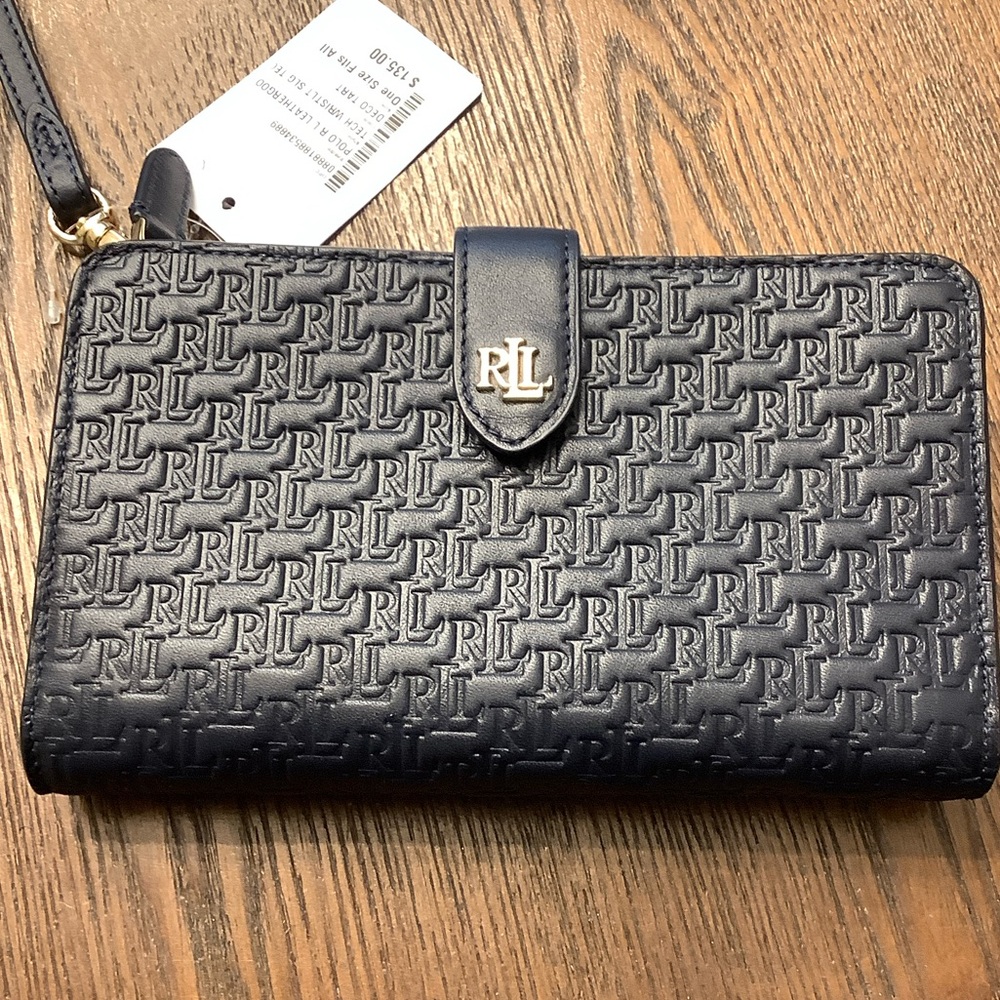 Lauren Ralph Lauren Navy Embossed Wallet
